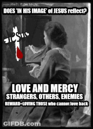 A Poster That Says Love And Mercy Strangers Others And Enemies GIF