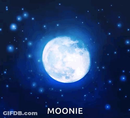 A Poster That Says " Love You To The Moon And Back Always And Forever Moonie " GIF