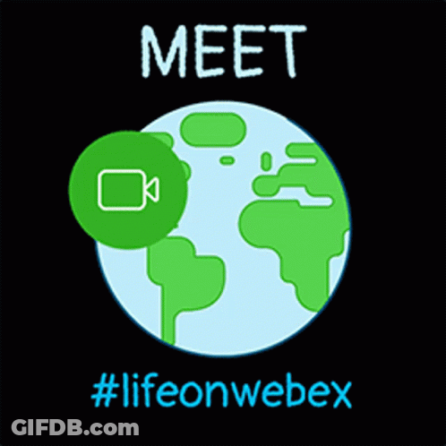 A Poster That Says Meet #Lifeonwebex With A Picture Of A Globe GIF