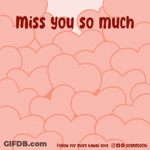 A Poster That Says Miss You So Much With A Corgi In The Clouds GIF