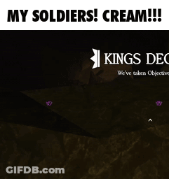 A Poster That Says My Soldiers Cream !!! GIF