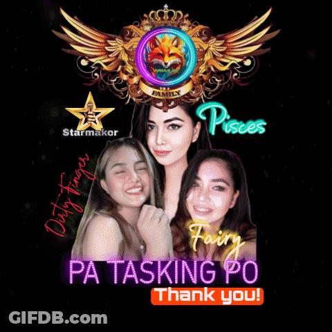 A Poster That Says " Pa Tasking Po Thank You " On It GIF