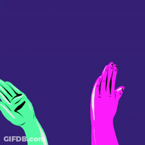 A Poster That Says Phone Banking For Justice With Two Hands GIF