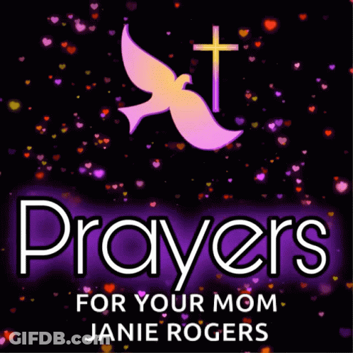 A Poster That Says Prayers For Your Mom GIF
