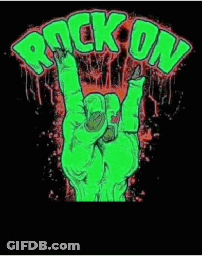 A Poster That Says Rock On And Shine On GIF
