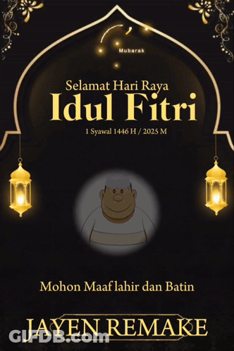 A Poster That Says Selamat Hari Raya Idul Fitri GIF