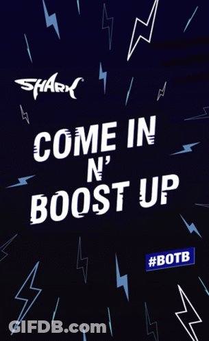 Shark Poster With Boost Up GIF