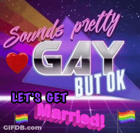 A Poster That Says Sounds Pretty Gay But Ok GIF