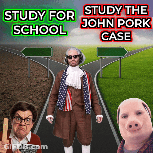 A Poster That Says Study For School With A Man In A Suit GIF