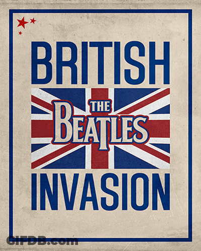 The Beatles British Invasion Poster GIF