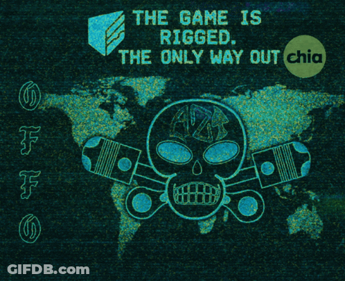 A Poster That Says The Game Is Rigged And The Only Way Out Chia GIF