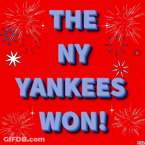 A Poster That Says The Ny Yankees Won GIF