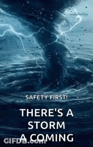A Poster That Says There 'S A Storm Coming On It GIF