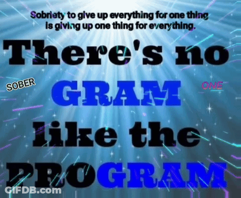 A Poster That Says ' There 'S No Gram Like The Program ' GIF