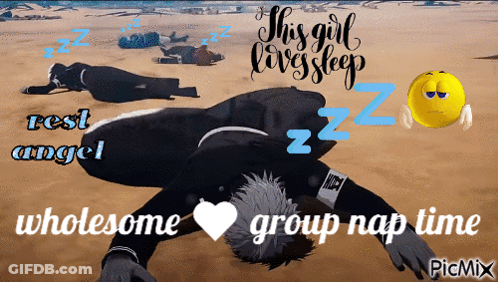 A Poster That Says " This Girl Lives Sleep " And " Rest Angel " GIF