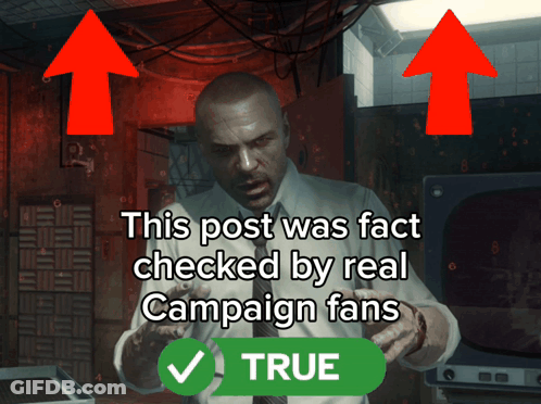 A Poster That Says This Post Was Fact Checked By Real Campaign Fans With A Picture Of A Zombie GIF