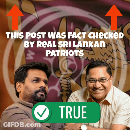 A Poster That Says This Post Was Fact Checked By Real Srilankan Patriots GIF