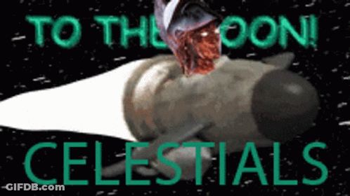 A Poster That Says To The Moon Celestials GIF