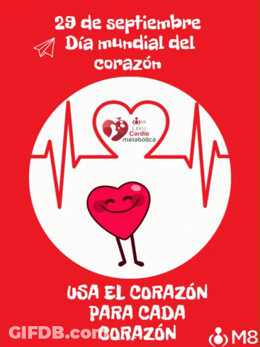 A Poster That Says Usa El Corazon Para Cada Corazon In Spanish GIF
