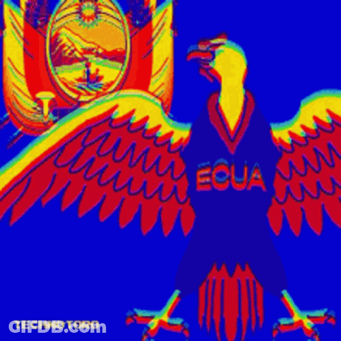 A Poster That Says Vamos Ecua And Ecuador On It GIF