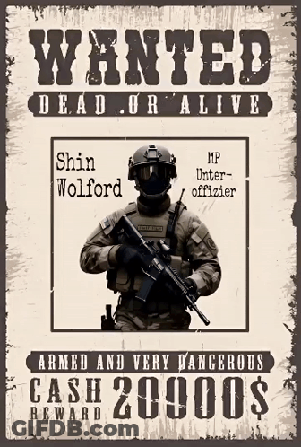 A Poster That Says Wanted Dead Or Alive On It GIF
