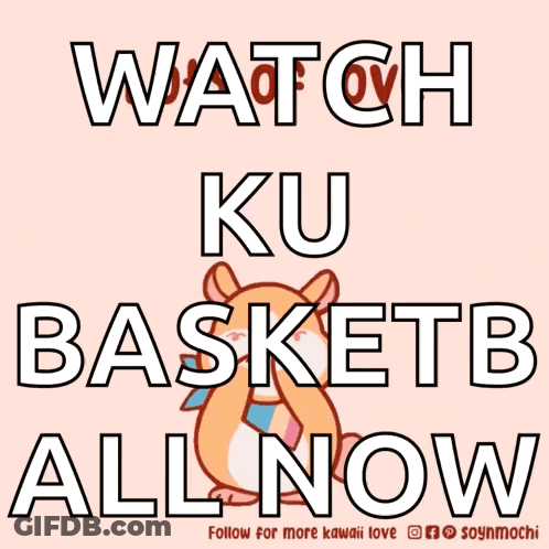 A Poster That Says " Watch Ku Basketb All Now " On It GIF