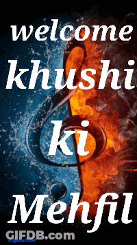 A Poster That Says Welcome Khushi Ki Mehfo On It GIF