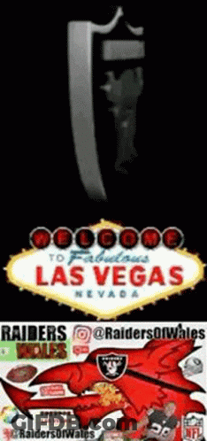 A Poster That Says " Welcome To Fabulous Las Vegas Nevada " GIF