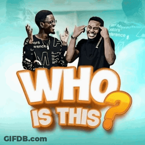 A Poster That Says Who Is This With Two Men GIF