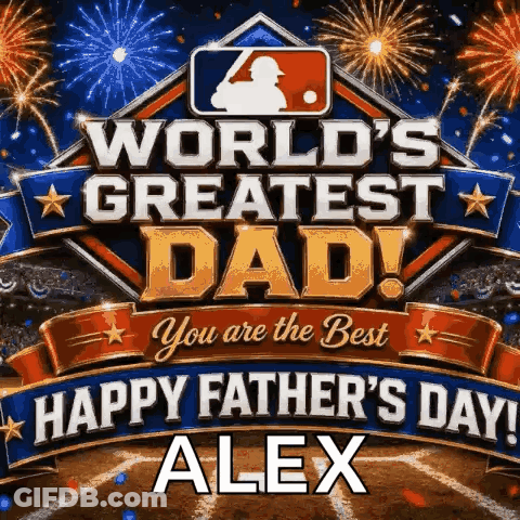 A Poster That Says World 'S Greatest Dad On It GIF
