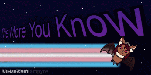 A Poster With A Bat And The Words The More You Know Above It GIF
