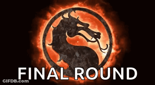 A Poster With A Dragon And The Words Final Round GIF