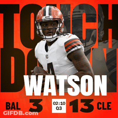 A Poster With A Football Player Named Watson GIF