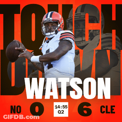 A Poster With A Football Player Named Watson GIF