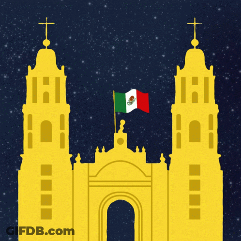 A Poster With A Mexican Flag And The Words Fe Dese GIF