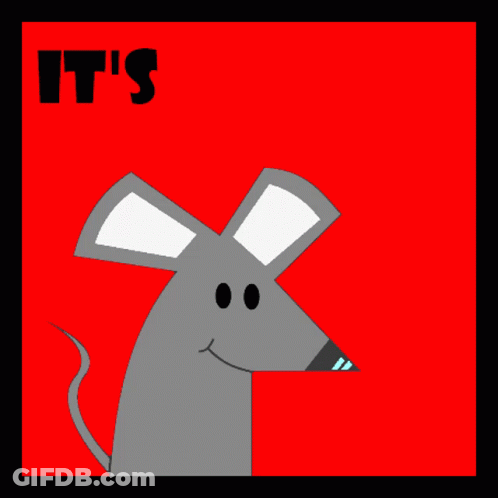 A Poster With A Mouse And The Words It 'S Soup Time On It GIF