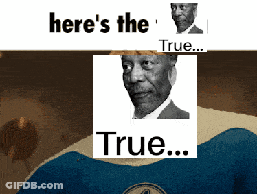 A Poster With A Picture Of A Man And The Words Here 'S The True GIF