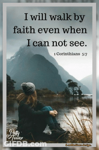 A Poster With A Quote From 1 Corinthians 5 7 On It GIF