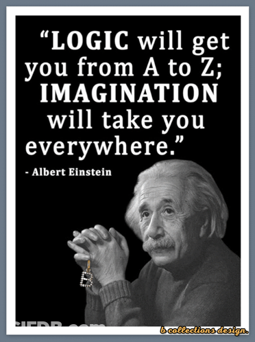 A Poster With A Quote From Albert Einstein GIF