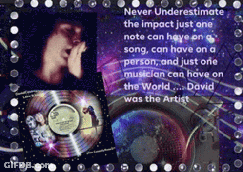 A Poster With A Quote From David Was The Artist GIF
