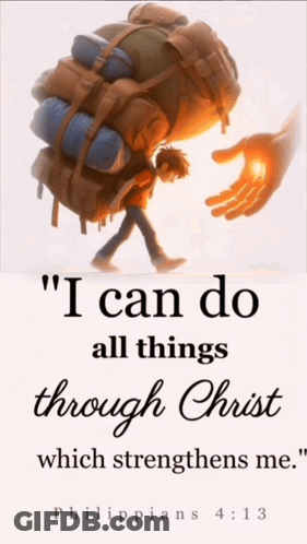 Poster With Philippians 4:13 Quote GIF