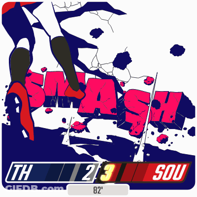 A Poster With The Word Smash On It And The Number 82 On It GIF
