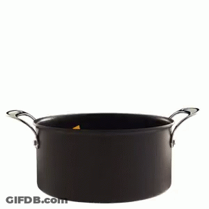 A Pot Of Vegetables With The Word Dinner Written Above It GIF