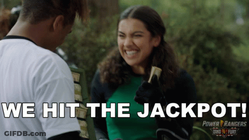A Power Rangers Ad Shows A Girl In A Green Shirt GIF
