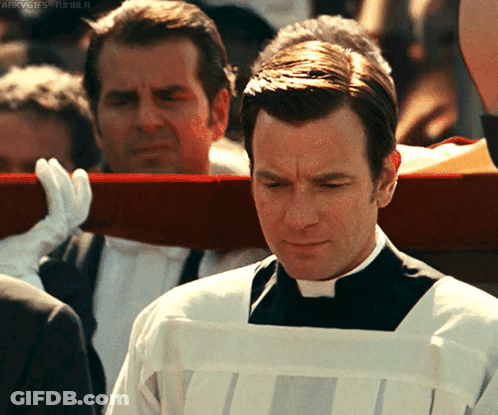 A Priest Is Carrying A Coffin With The Words Arkvgifs Tumblr Written On The Bottom GIF