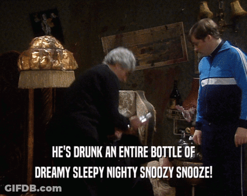 A Priest Says He 'S Drunk An Entire Bottle Of Dreamy Sleepy Nighty Snoozy Snooze GIF