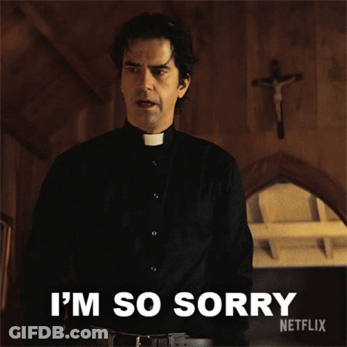 A Priest Says I 'M So Sorry In A Netflix Ad GIF