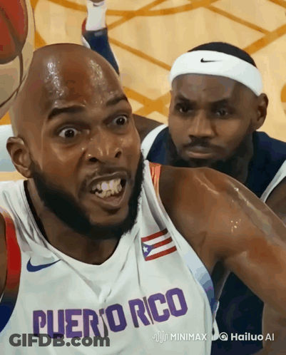 A Puerto Rico Basketball Player Making A Face GIF
