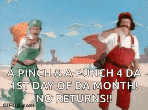 A Punch And A Punch 4 Da 1St Day Of Da Month No Returns GIF