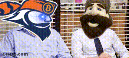 A Puppet With A Beard And A Hat Is Sitting Next To Another Puppet With A Beard . GIF